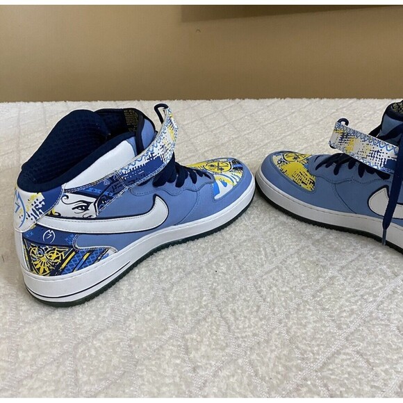 Nike Air Force 1 Mid Premium Michael Vick Collection Royale Blue 2006 Size 12.5 - Picture 4 of 16